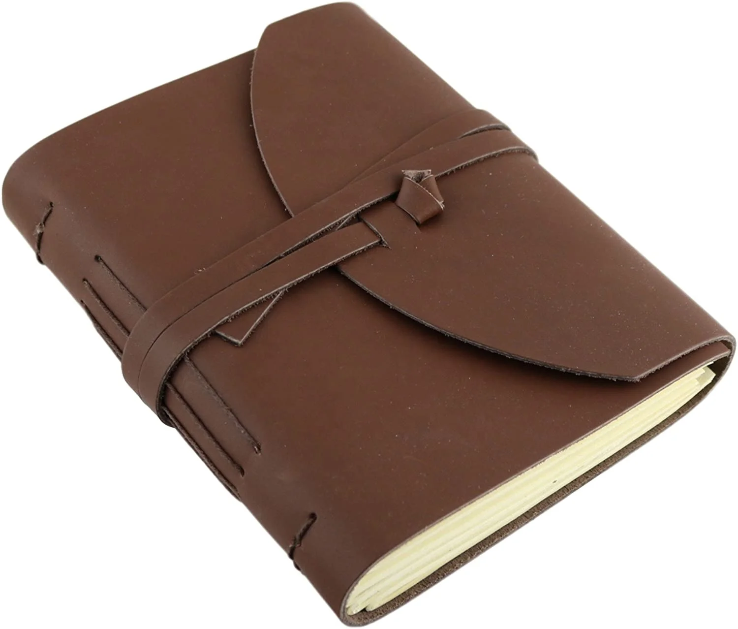 Genuine Leather Bound Handmade cotton paper note book unlined or lined paper journals or sketch book for gift  him and her