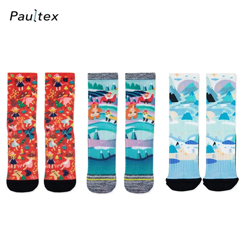 Christmas women socks  wholesale novelty socks with sustainable yarn