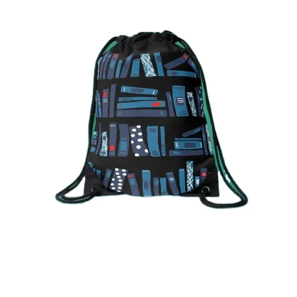 Custom Logo Draw String Bag Sports Gym Polyester waterproof Nylon Drawstring Backpack Bag
