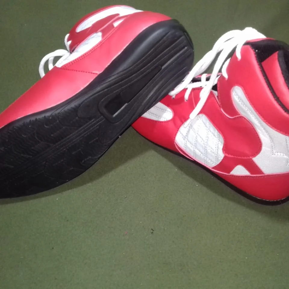 Hot Sale Best Selling Rubber Soul PU Leather Breathable Upper High Ankle Combat Sports Wrestling Muay Thai Boxing Shoes