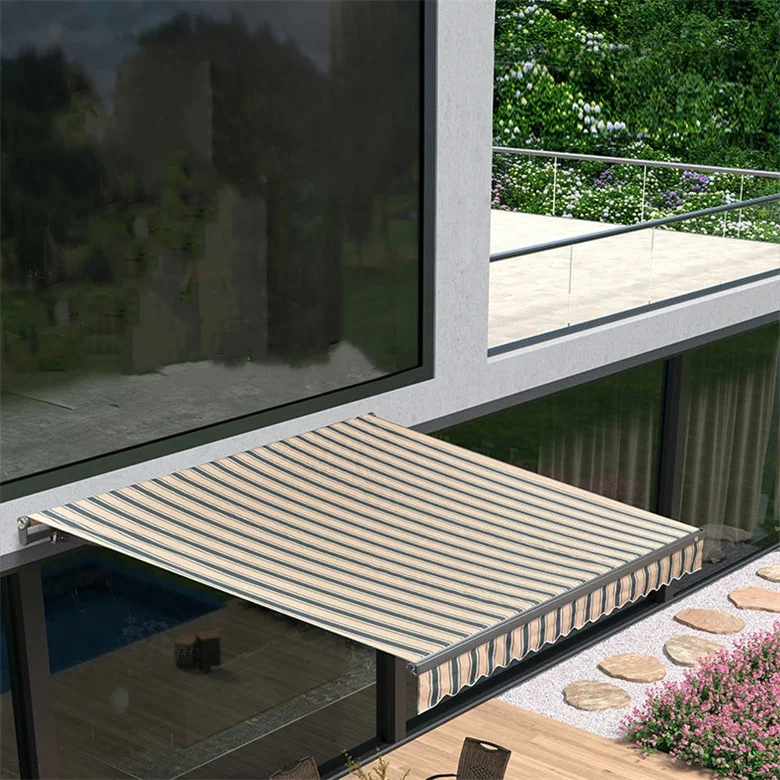 Awning Restaurant Pergola Roof Waterproof Remote Control Detachable Outdoor Awning Tent With Retractable 2 Side Awning