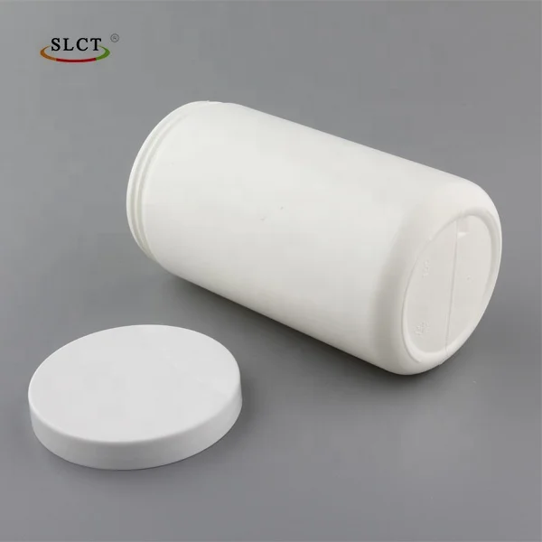 1l White Empty Cylinder Large Pickle Candy Jar Wide Mouth Plastic Jars For Food Storage Candy  Supplement Jars