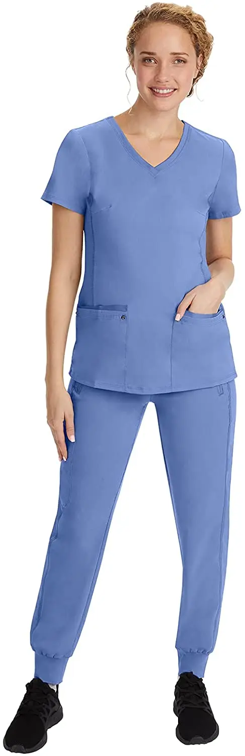 Wholesale New Style Cheap Fashionable Modern Female Hospital Medical Short Sleeve Nurse Uniform Nursing Scrubs For Women