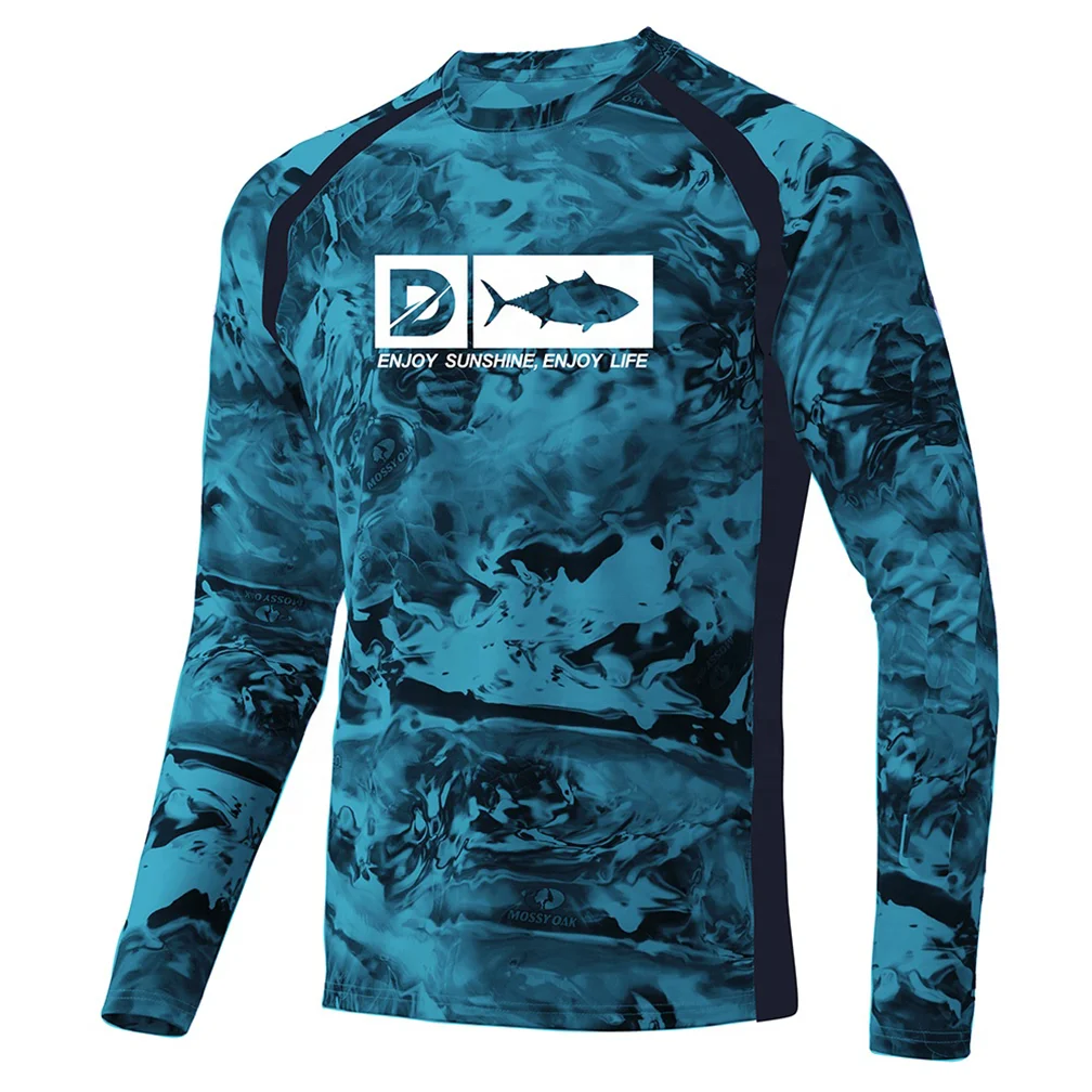 UPF 50 Sublimation Printed Custom Logo Rash Guard Mma Bjj Surf Rashguard Long Sleeve Manufacturers OEM Rash+Guard Fishing Shirts