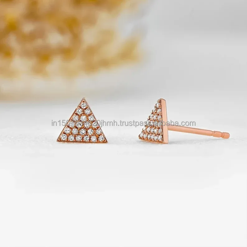 14kt золотые серьги с бриллиантами ювелирные изделия Свадебные GI/GIA лаборатории выращенные Круглые бриллианты стерлингового серебра идеальный подарок