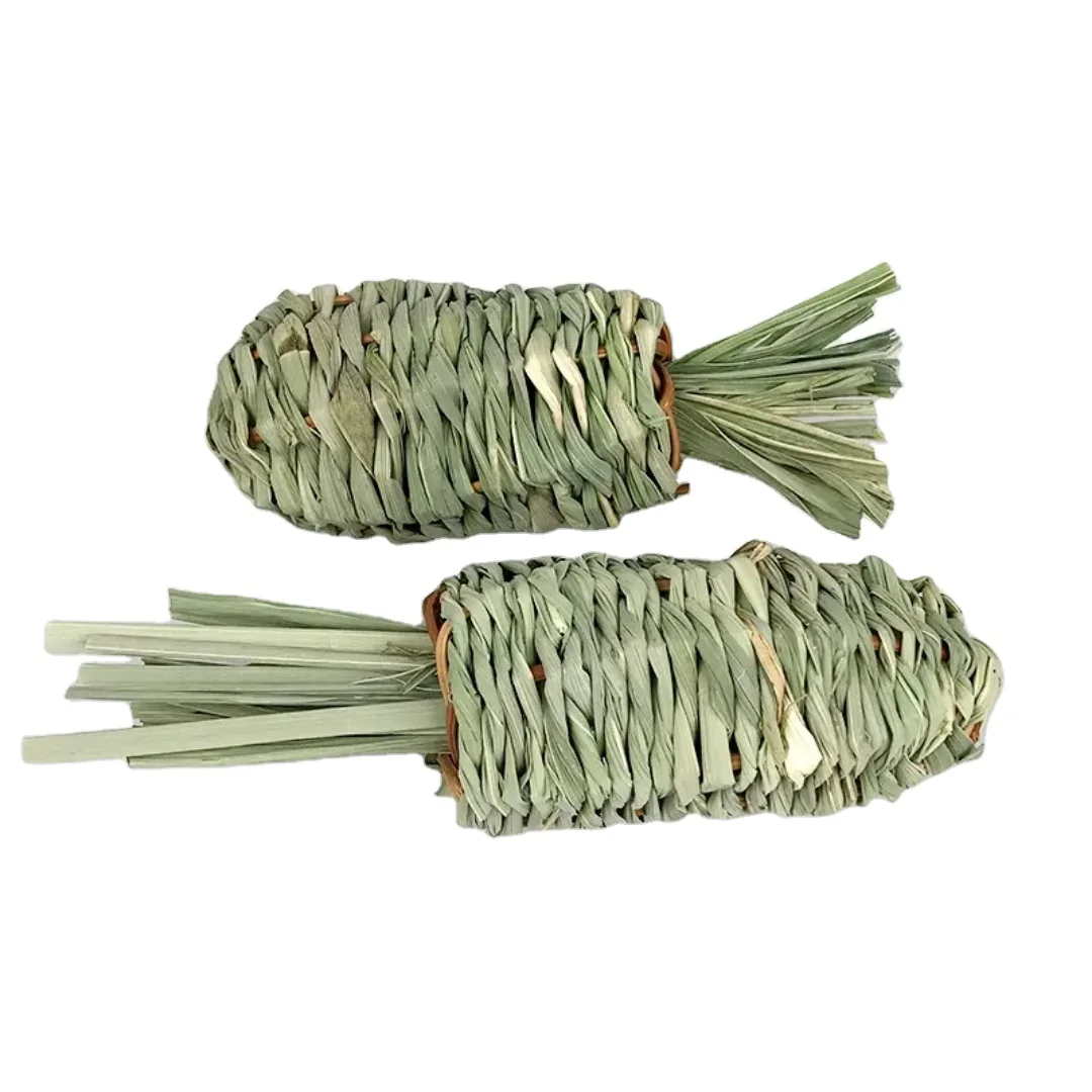 Carrot Shaped Hay Treats Pet Chew Toys for Chinchilla Guinea Pig Rabbits Hamster Vietnam Factory Wholesales Price