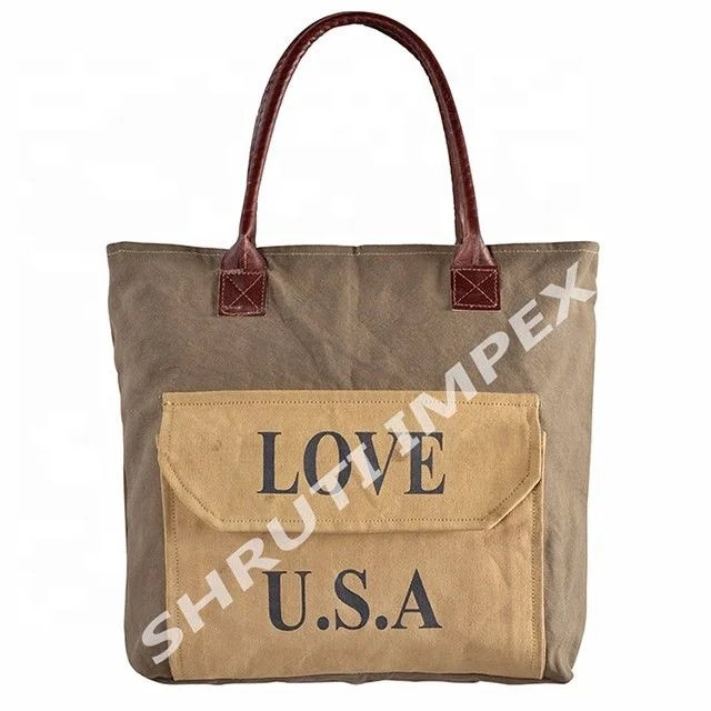 Indian Wholesale Cotton Canvas Tote Bag Shopping Store Customized Tote Bags