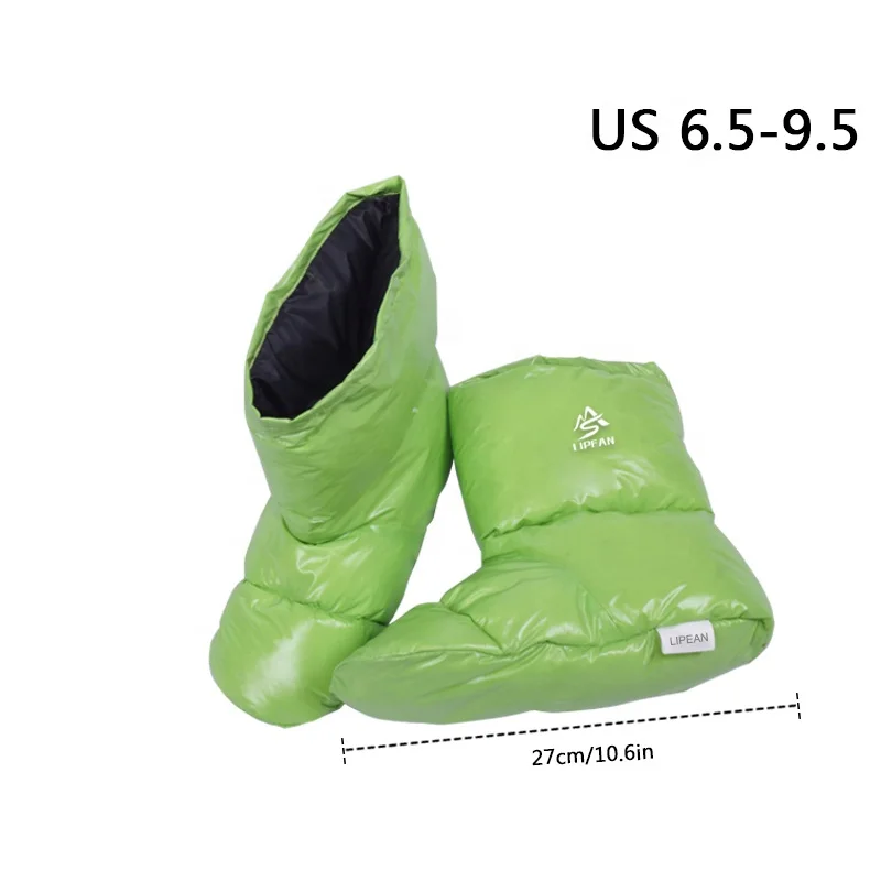 Ultralight Duck Down Filled Winter Boots Goose Down Booties for Indoor Outdoor