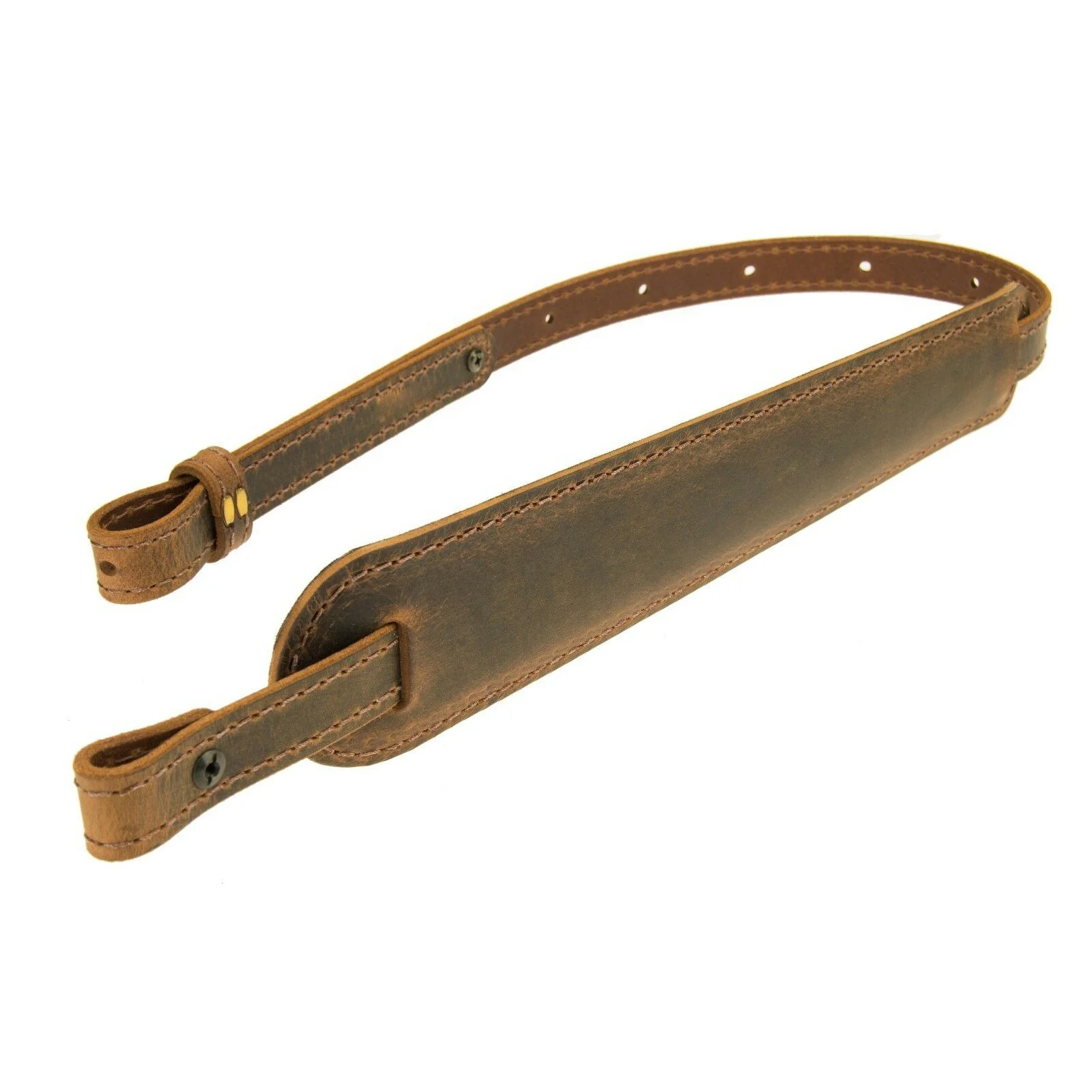 
Buffalo Leather Rifle Gun Sling Crazy Horse Brown Amish Handmade 