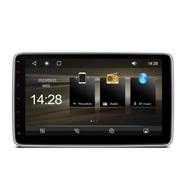 10.1 inch Universal 2Din 1024*600 IPS 2.5D Screen Car Dash Board Player with Smart Voice Control Multi-color Button Lights