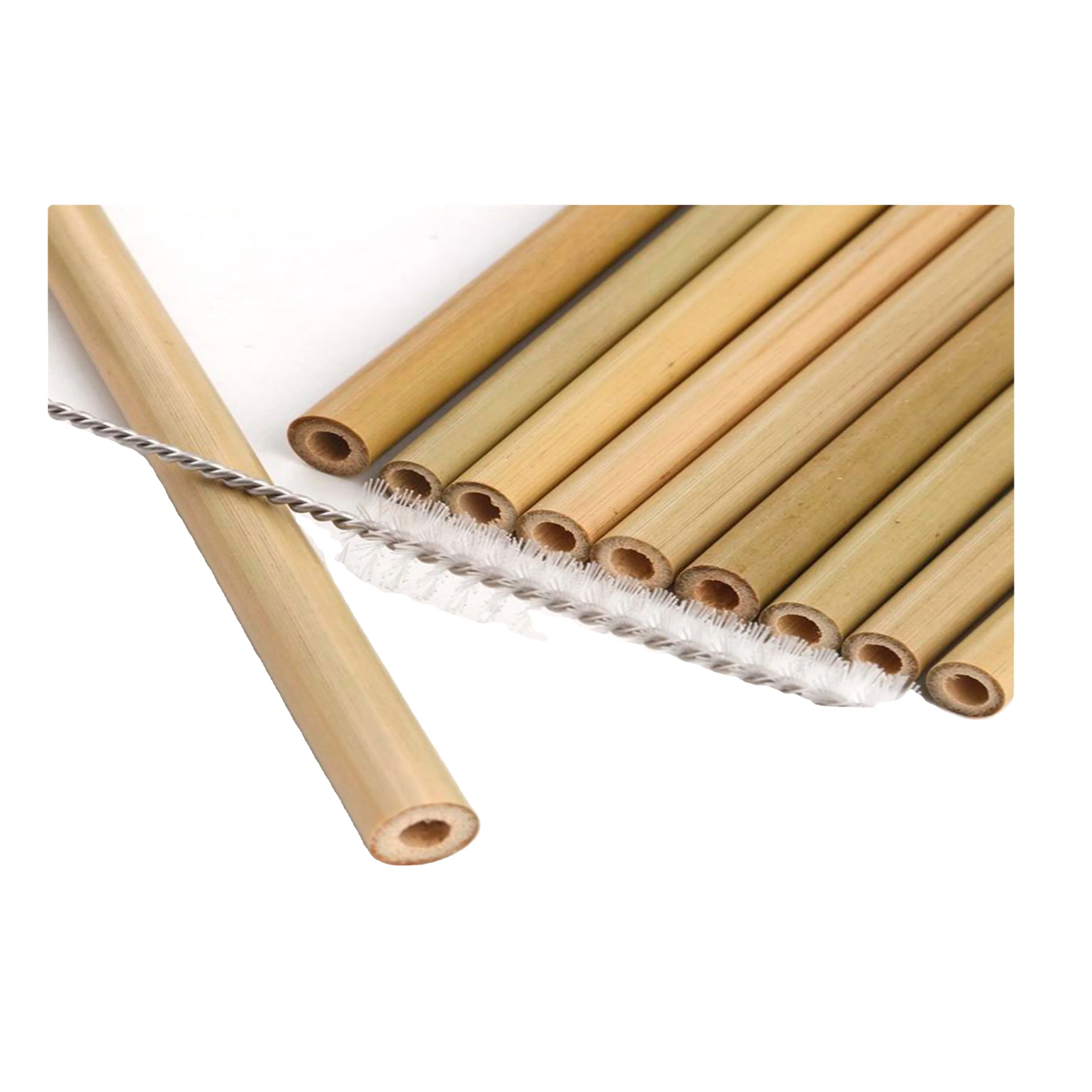 100% Экологичная биоразлагаемая бамбуковая солома-недорогой натуральный Биоразлагаемый Продукт
