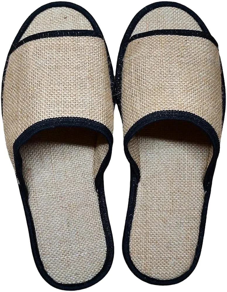 Export Oriented Wholesale Price Eco-Friendly  jute Hotel Slippers Supply Low MOQ Cheap Disposable Spa Slipper From Bangladesh