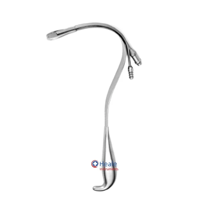 Harrington Retractor with Suciton and FIBER OPTIC | Harrington Suciton FIBER OPTIC Retractor