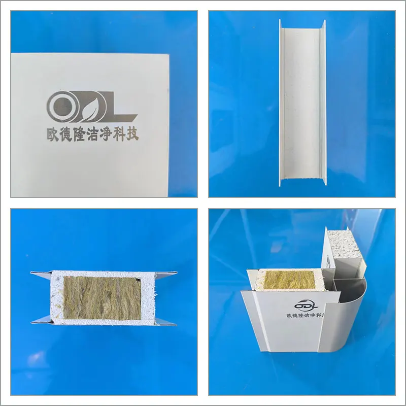 Oudelong  Machine Made Cleaned Hollow Rock Wool Color Steel Plate for Construction Site Clean Room