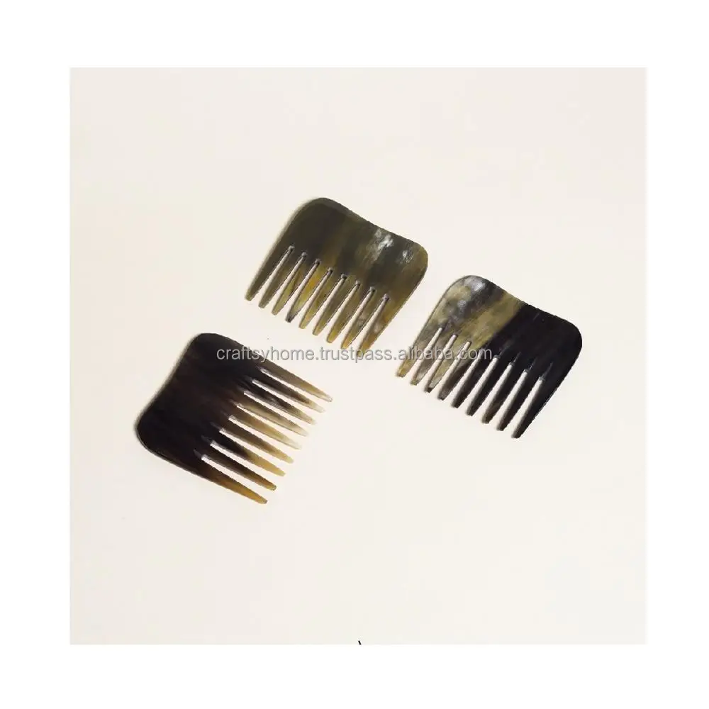 Sale On Natural Black buffalo Ox Horn Comb 100% Handmade Engraving Anti-Static Detaining Hair Massage Horn Comb by Craftsy Home