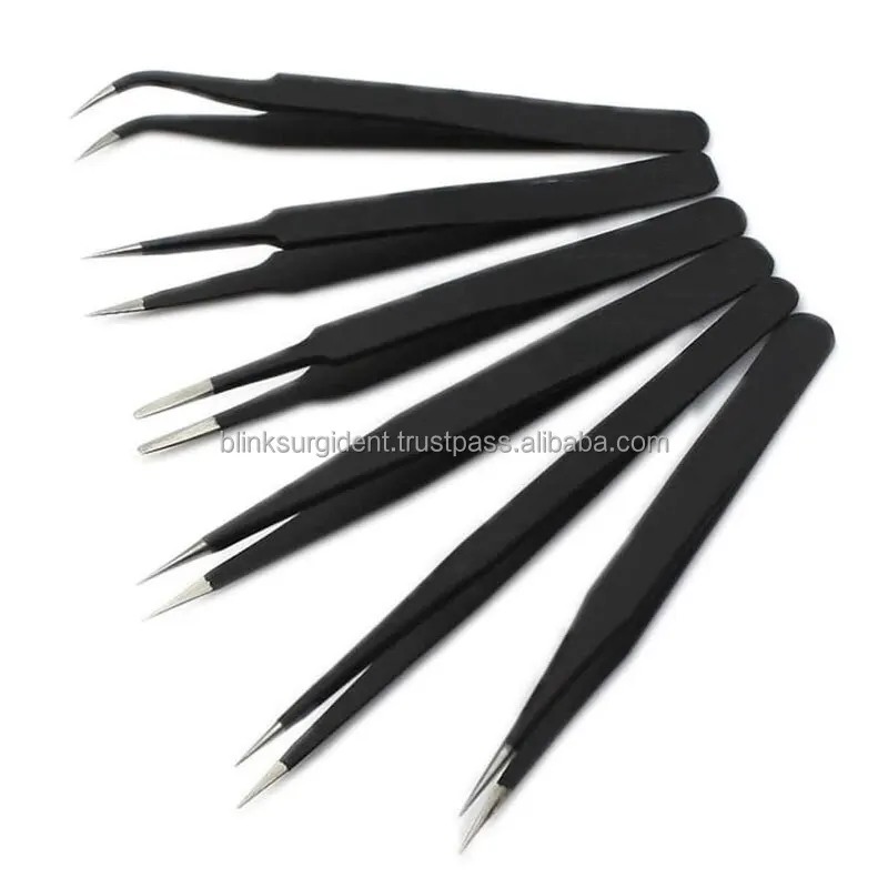 eyebrow forceps 6pcs BGA Precision Tweezer Set Antistatic Tweezers Stainless Tweezers manicure pedicure instruments