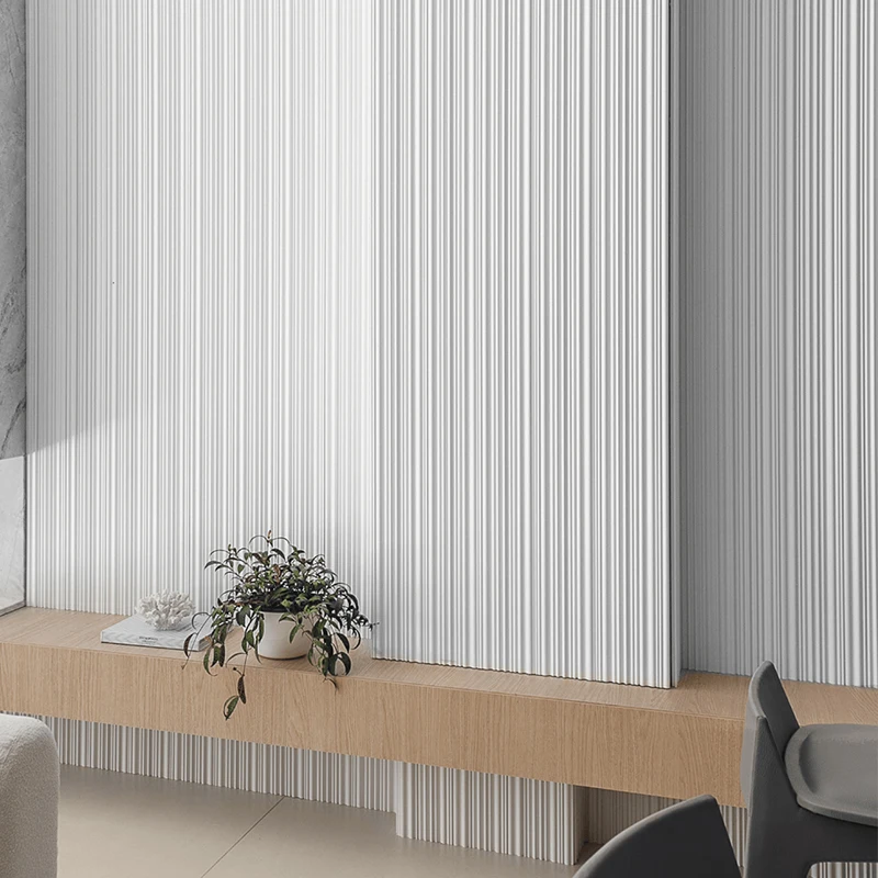 Moisture-Proof Interior Wood Grain Wave Wall Panel Composite WPC Wall Cladding