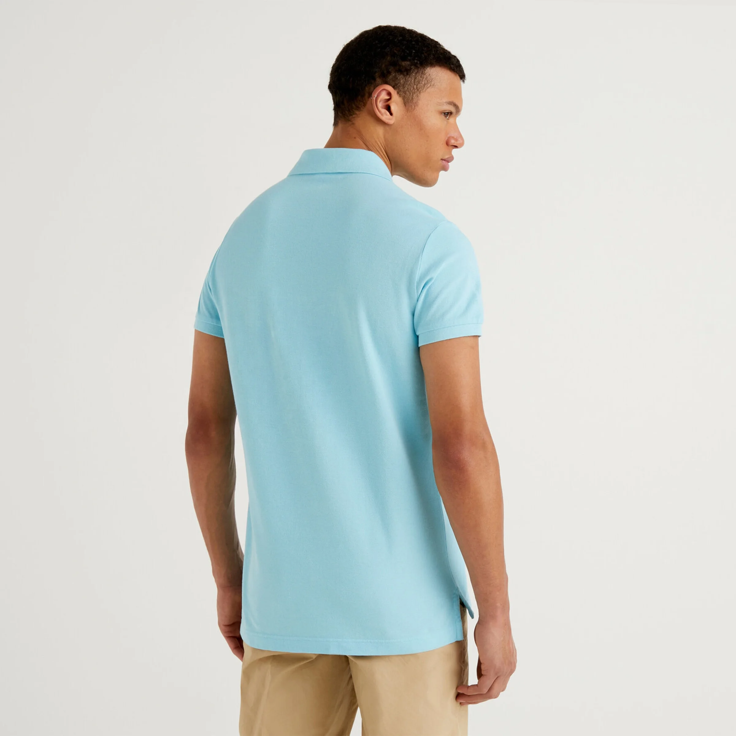 Blue Color Turn Down Collar New Arrival Men Polo T- shirt Wholesale Price Solid Color Polo T-Shirt For Men