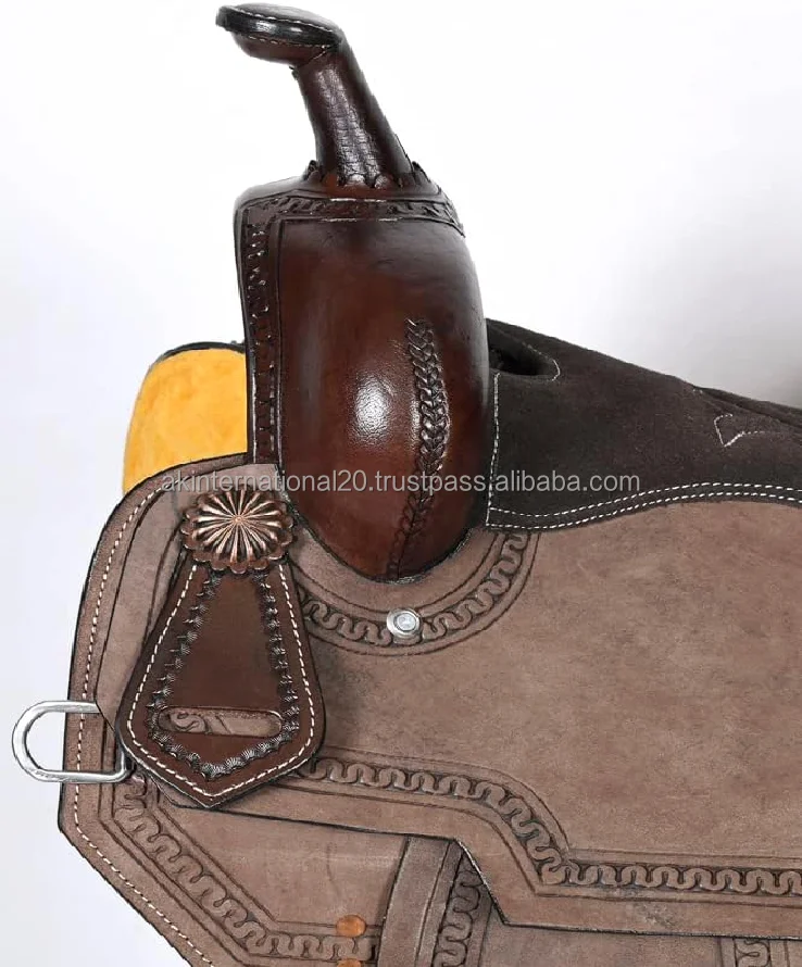 Hot Selling New Leather Saddle Barrel Horse Tack Genuine Leather Manufacturing From India