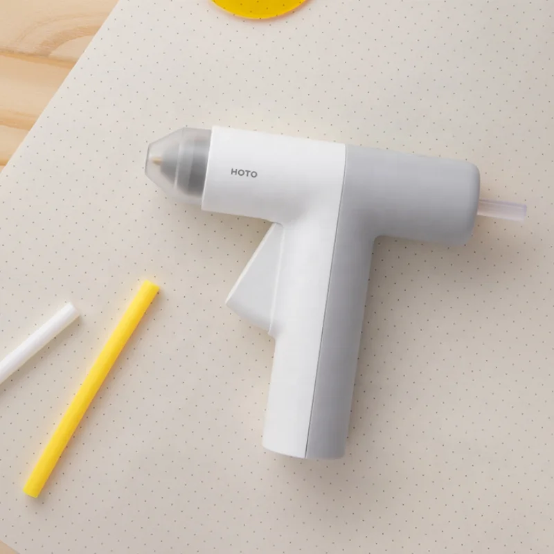 HOTO Lithium Hot Glue Gun White Stick Cordless Rechargeable