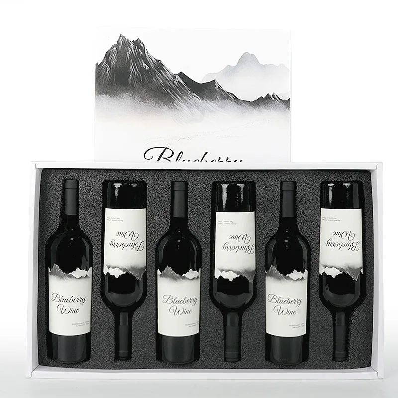 Factory Customized 750ml High-end Blueberry Wine Dry Western Farmer Brand