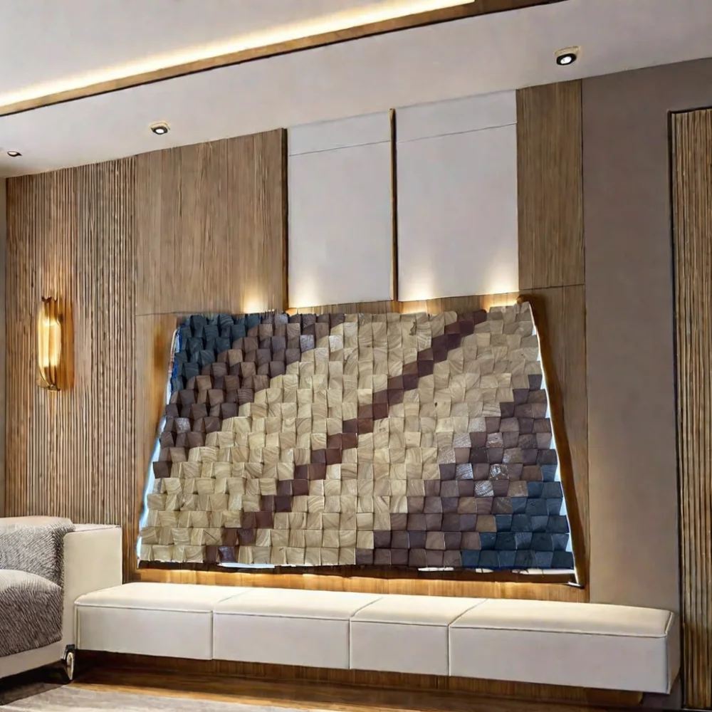 Wholesale Factory-Handmade Gifts Home decor  Wall panel wooden indoor DIY real wooden