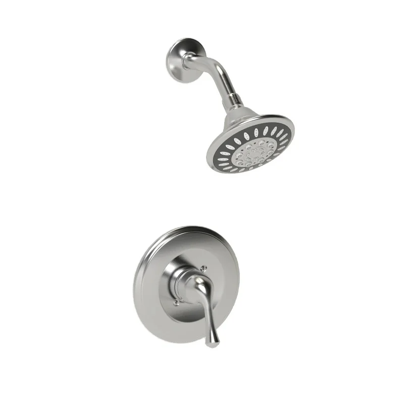 In wall Single handle Shower Faucet Satin Nickel