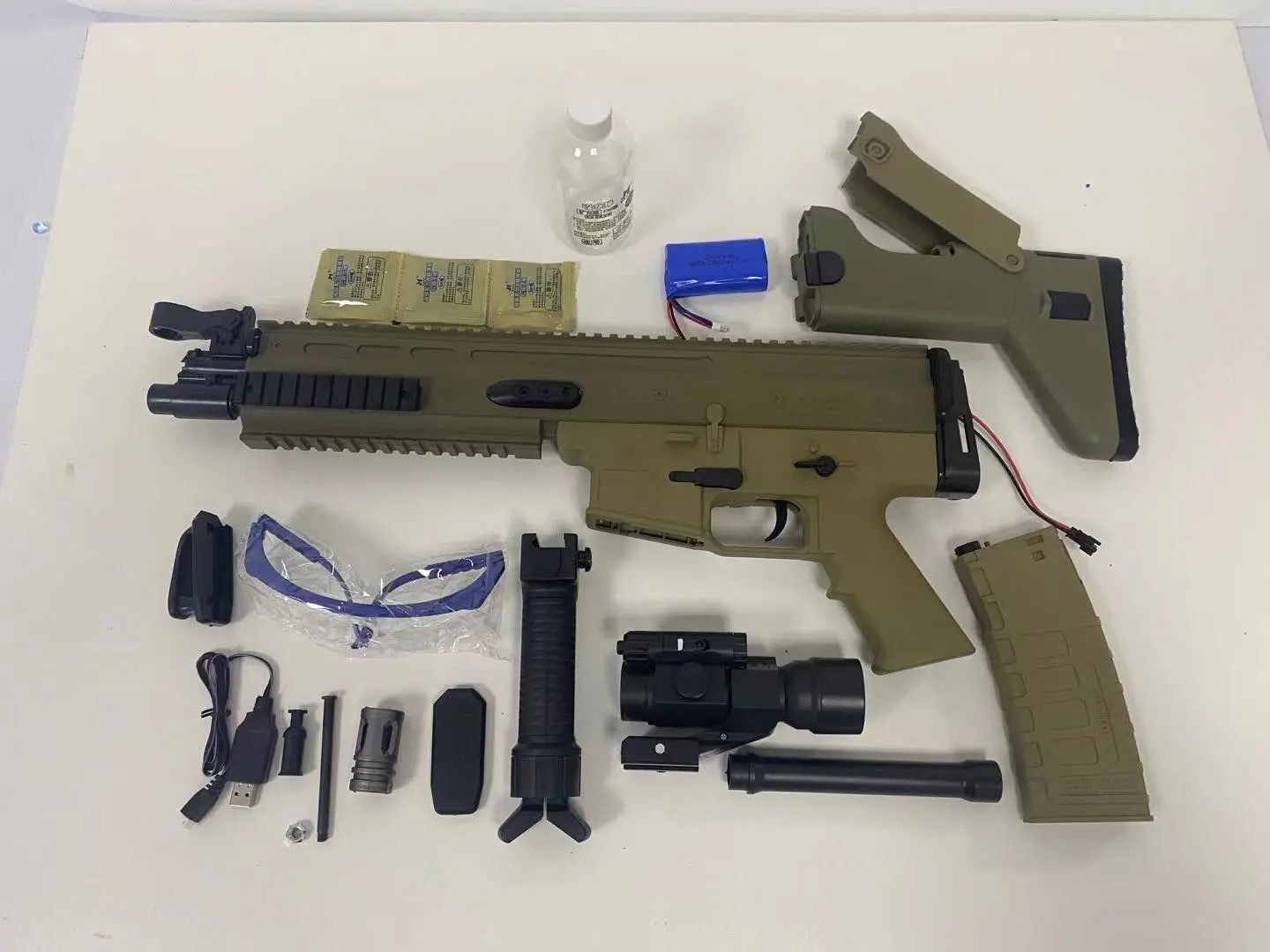 Электрический гель бластер пистолет JinMing SCAR-L V2 игрушечный с водными пулями для наружной съемки игры