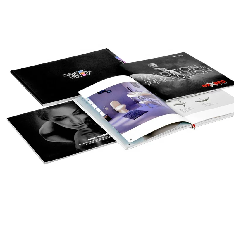 Custom Size Luxury Soft Cover Catalog Design Spiral Bound Art Paper Kraft Paper Offset Printed Product Catalog for Customers