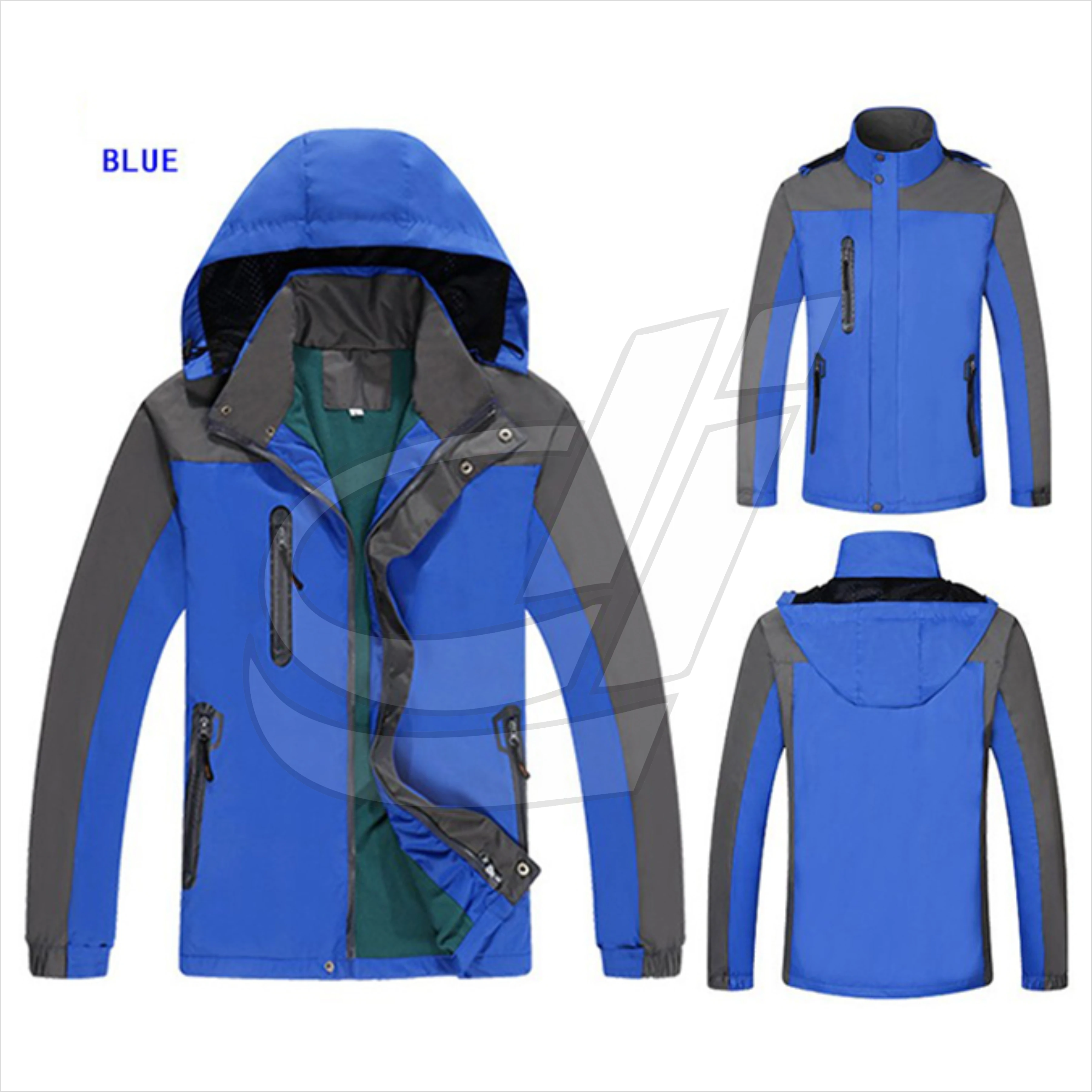 Custom Men Winter Windproof Waterproof Snowboard Ski Suit ski snow wear Jacket with Hoodie