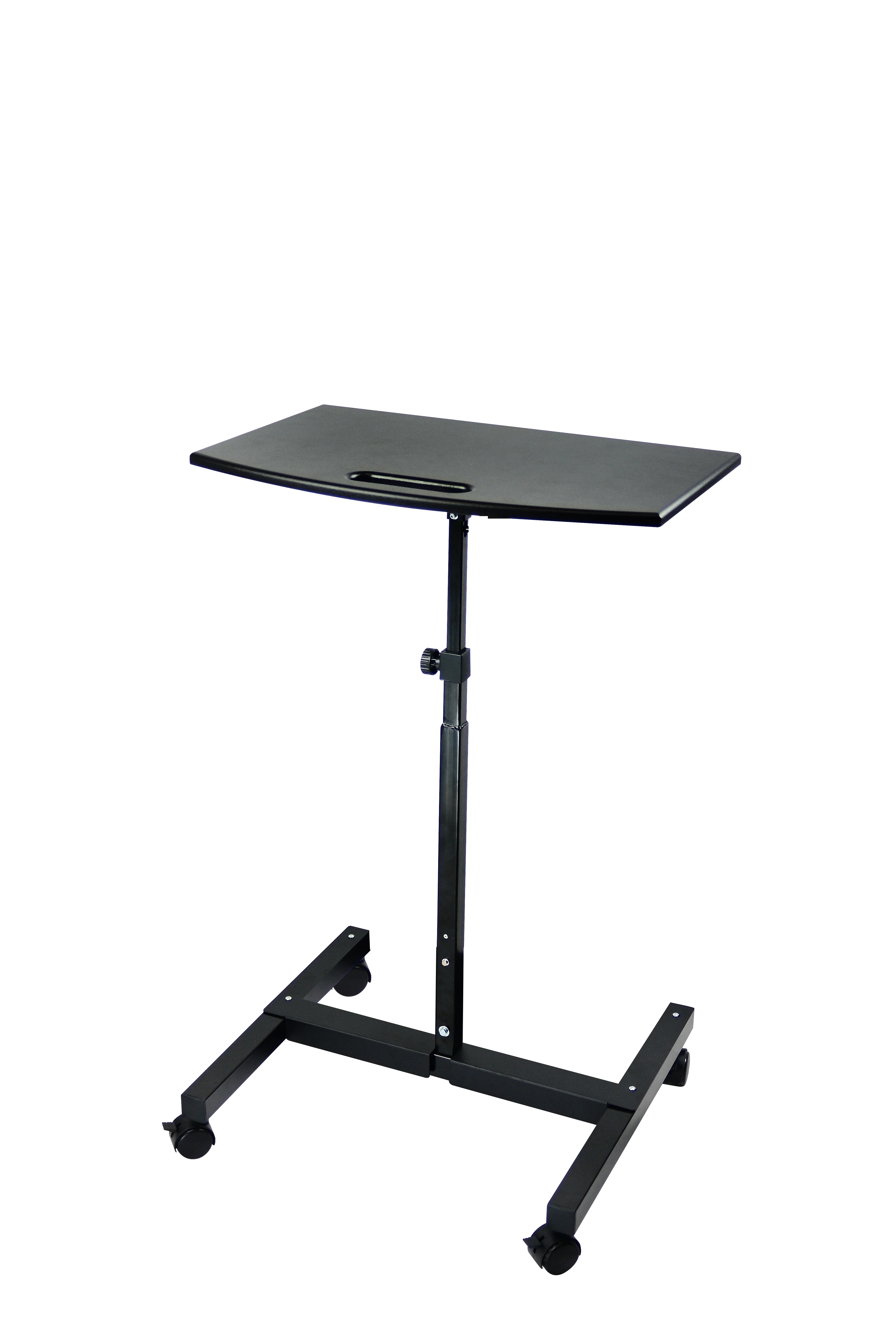 Home Office Workstation Adjustable Computer Desk Rolling Laptop Cart on Wheels Mobile Standing Desk study table