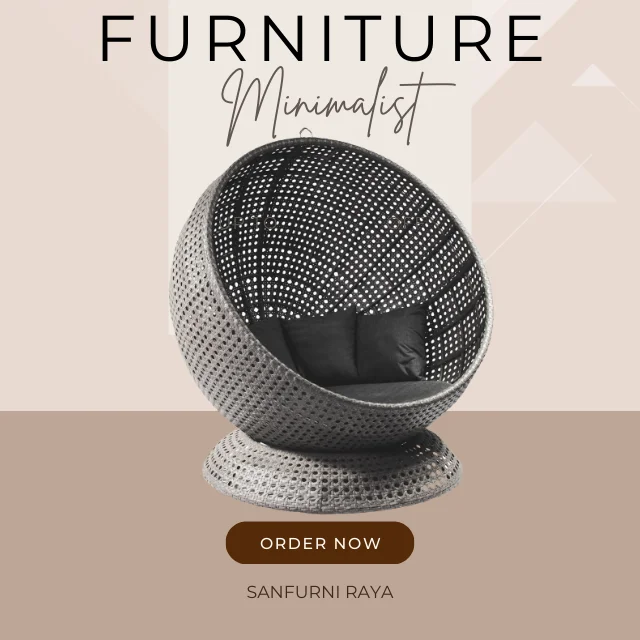 New product modern simple other hotel furniture round rattan leisure chair waterproof good quality product from Indonesia