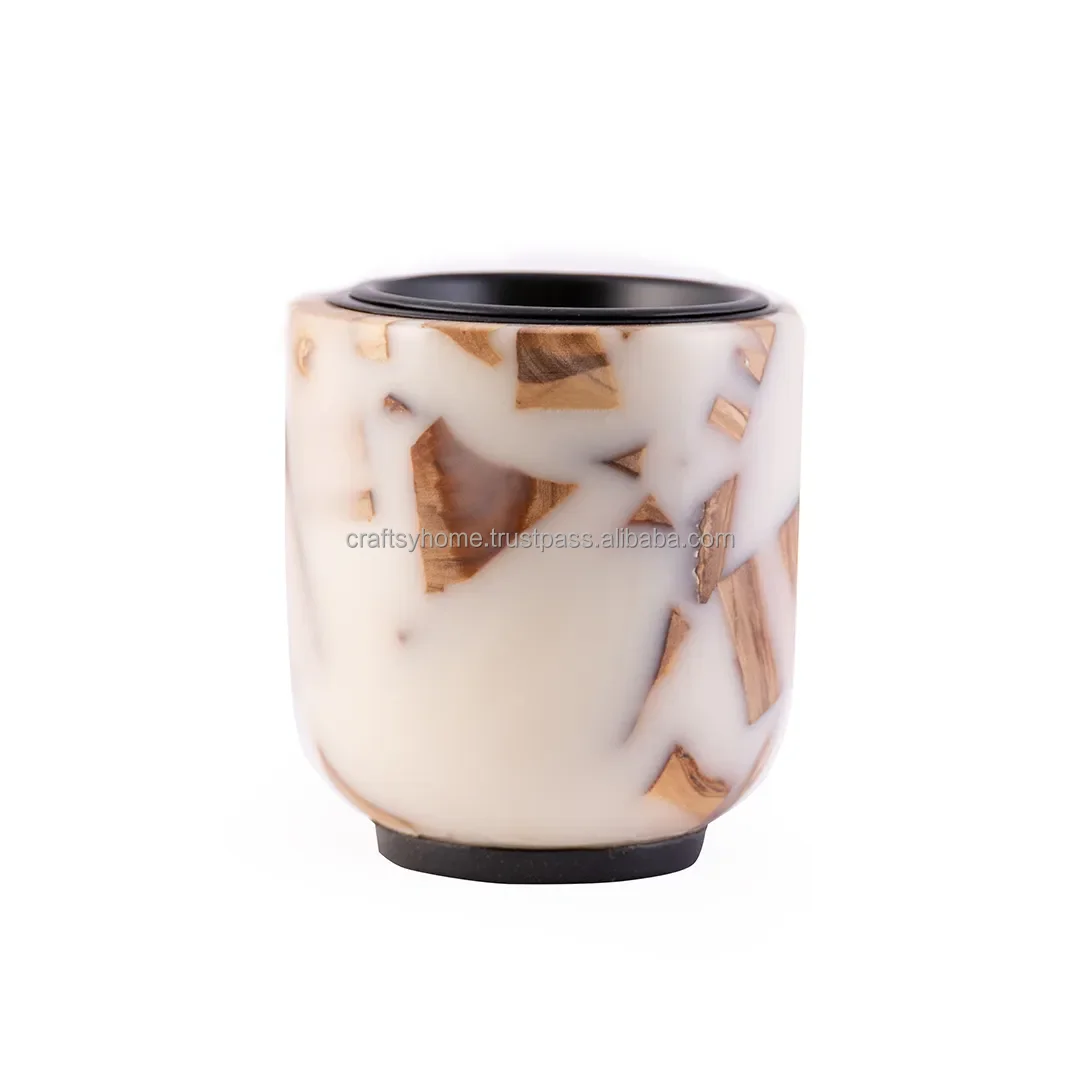 Hot Sale Sky Blue & Wood Resin Bakhoor Burner Mini Bukhoor Burner Wood For Wedding Gift Incense Burner Bakhoor by Craftsy Home