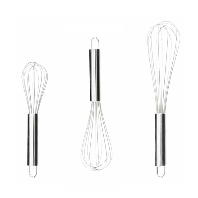 
Mixer Beater Wisk Manual Hand Whisk Stainless Steel Kitchen Egg Whisker 