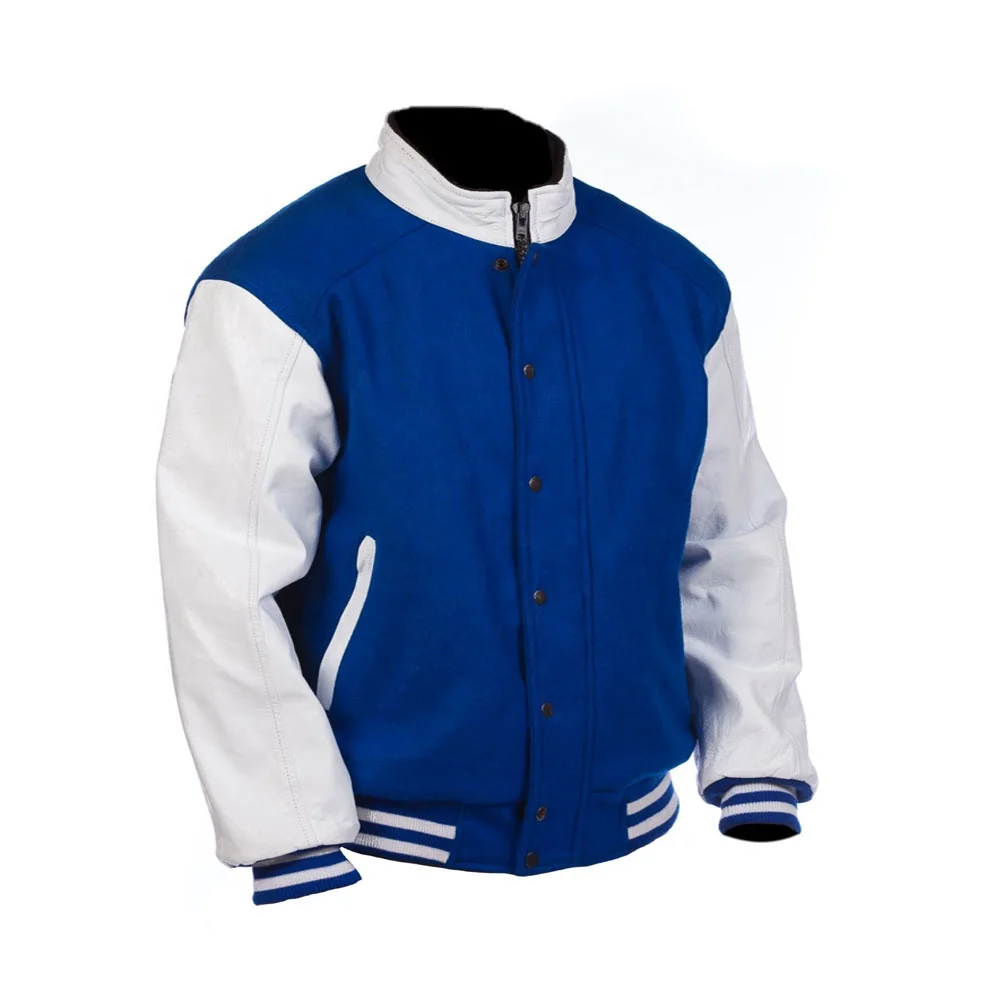 OEM Embroidery Patches Custom Men Letterman jacket Leather Sleeves Street Plus Size Coat varsity Jacket