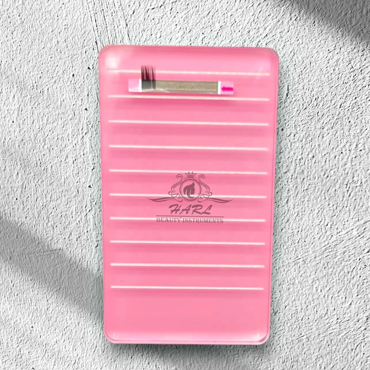 Customize Logo Pink Color Lash Tiles Acrylic Lash Palette Lash Holder Pallet Eyelash Tile For Eyelash Extension