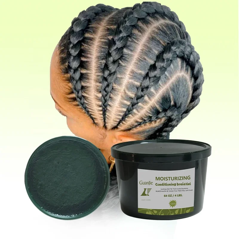 64oz Gel Big Size Professional Extreme Performance High Shine for Neat Nourished Without Flaking Tight Braids Braiding