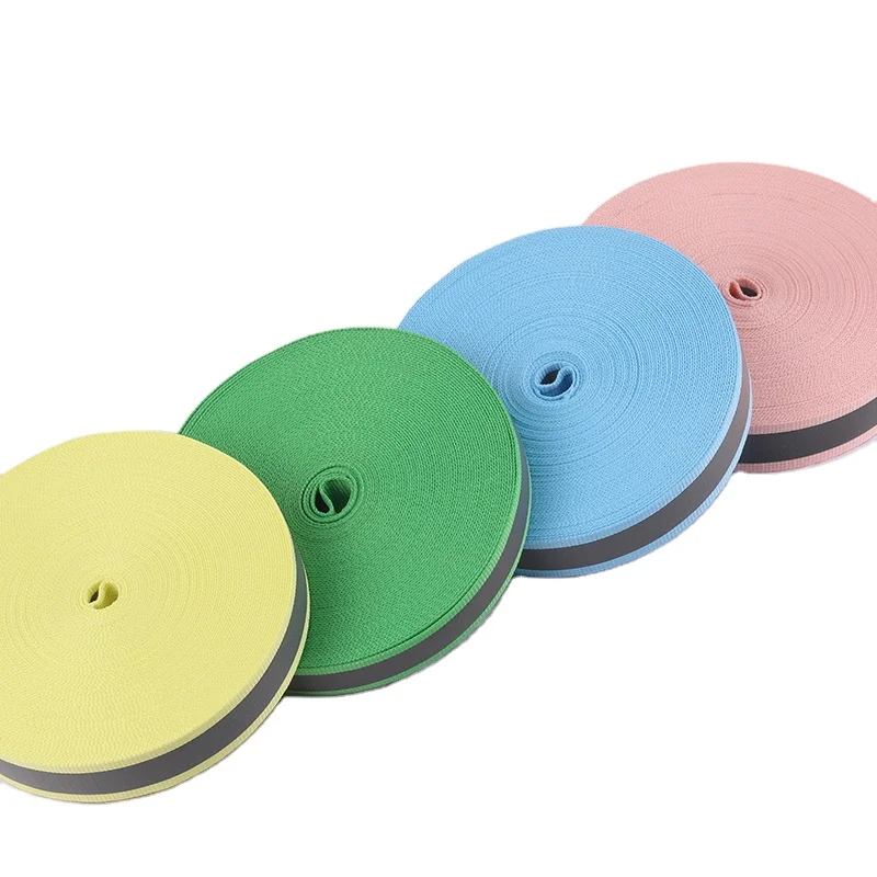 Making Bags Garments Tape Luggage Belt Sewing glow in dark Reflective Webbing strap for cat fog collar