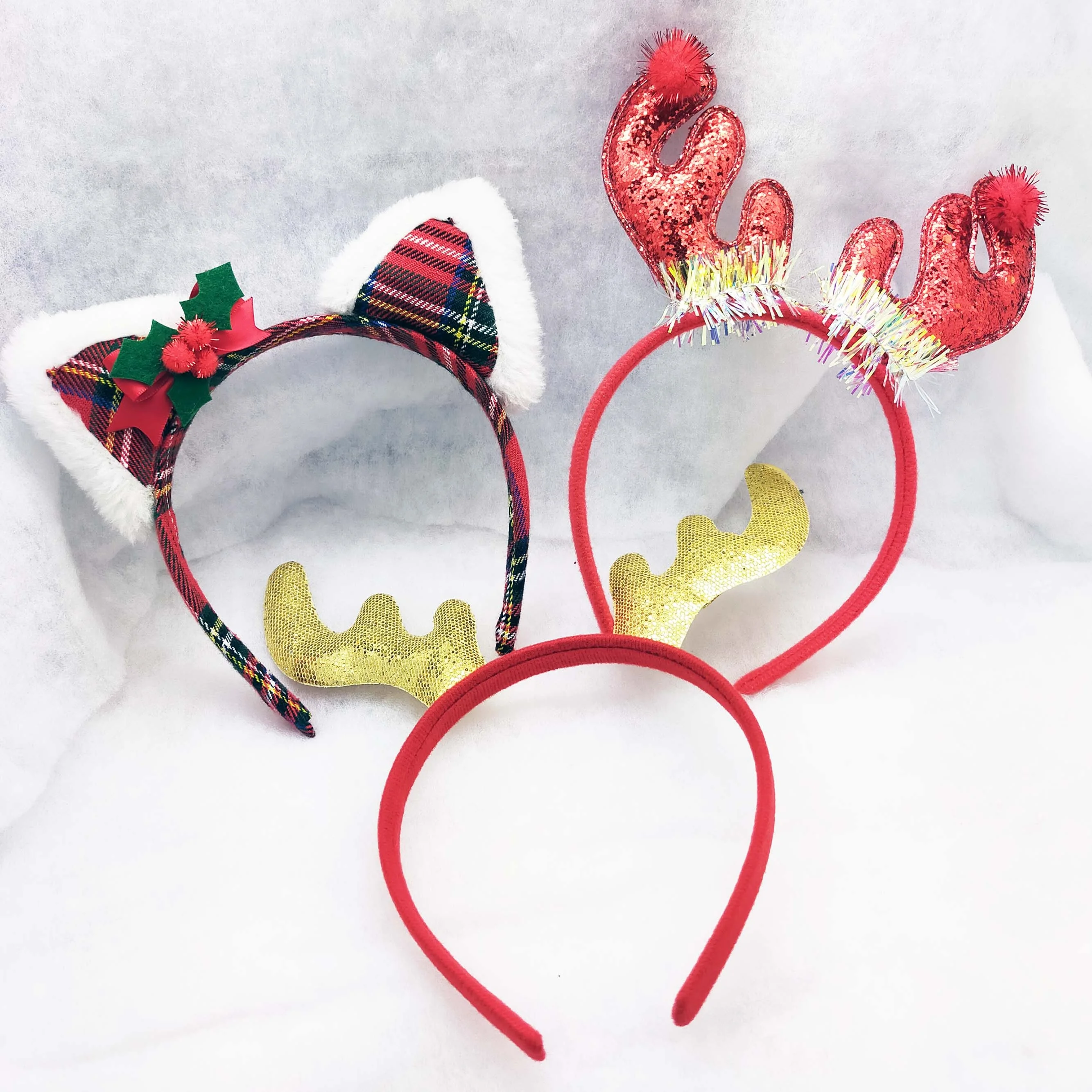 Christmas Headband Cat Ears Glitter Elk Antlers for kids adult women girls fashion hair accessories