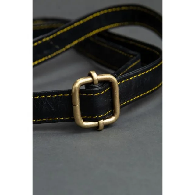 LW Handcrafted Genuine Leather 2 Color Ceremonial Leather Belt With Slings Garrison Belt 2 Color