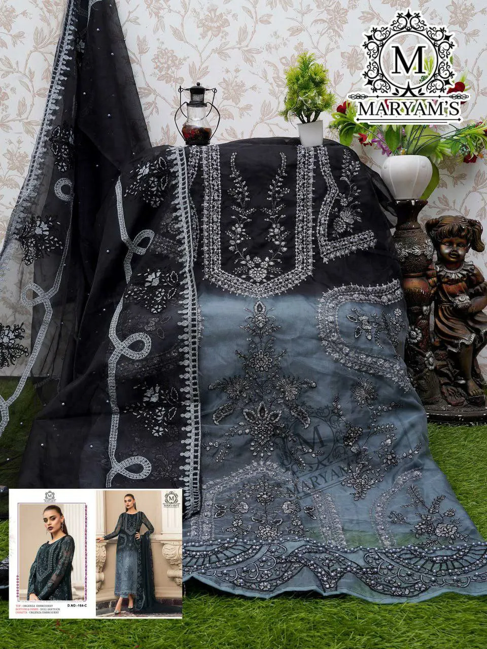 Handmade South Asian Fashion Up coming latest Diwali Festive wear Organza Salwar Suit Affordable Pakistani Clothes for Women