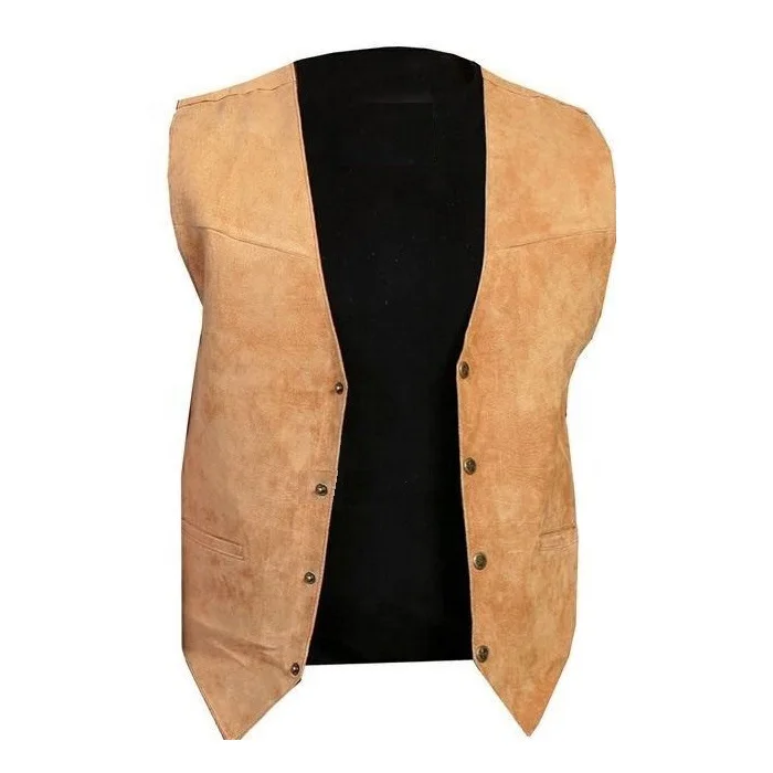Жилет ручной работы из натуральной овечьей кожи для велосипедистов