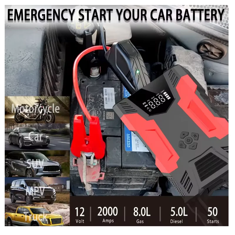 4000A 12V Car Power Bank Jump Starter Portable Car Jump Starter