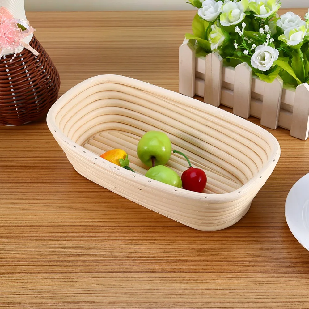 
High Quality Rectangle Natural Vietnam Dinnerware Sets Rattan Bread Basket Hot Kitchen Tool for Bakers 