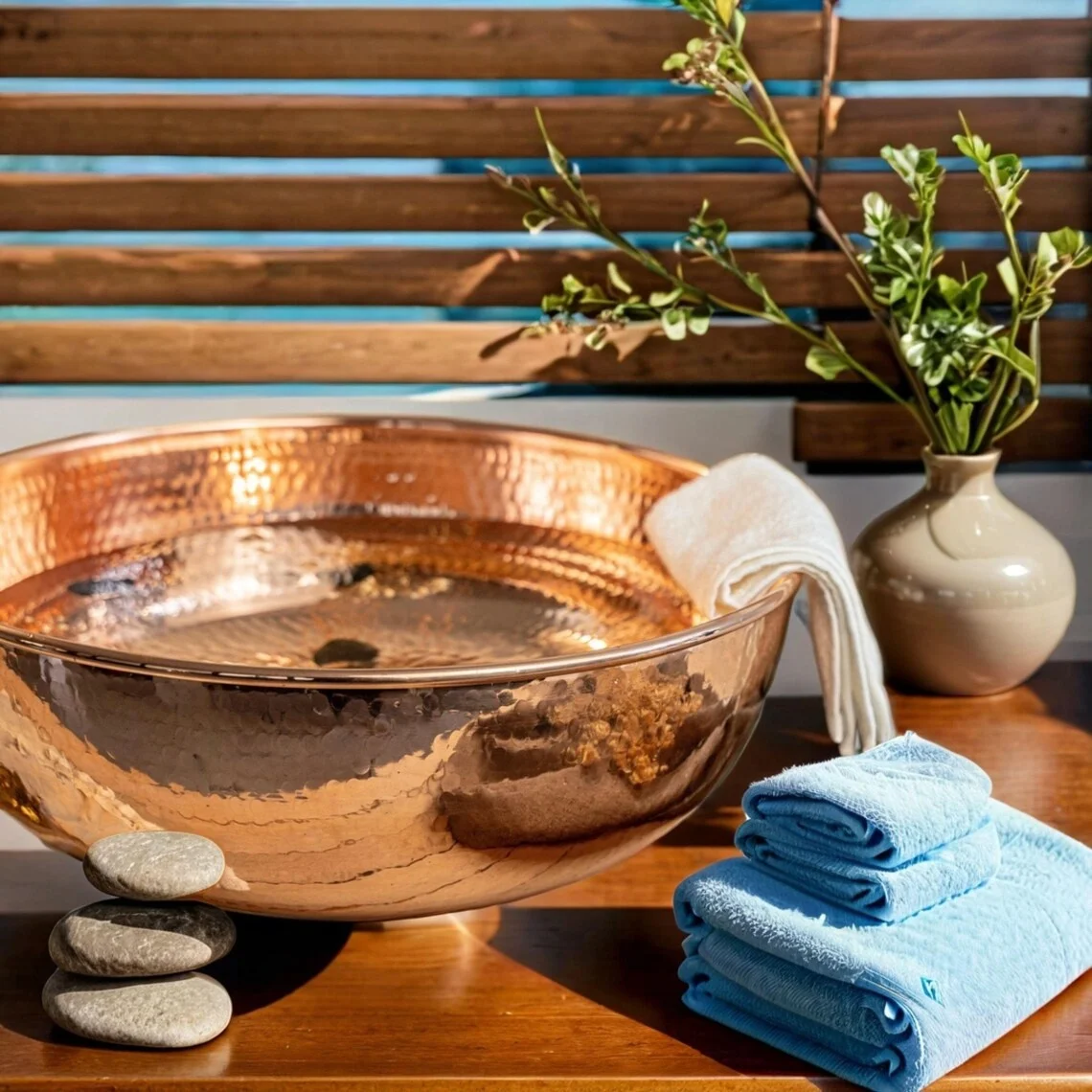 Luxury Black Copper Brass Pedicure Bowls New Designer Hammered Stainless Steel Footrest for Spa and Salon Use