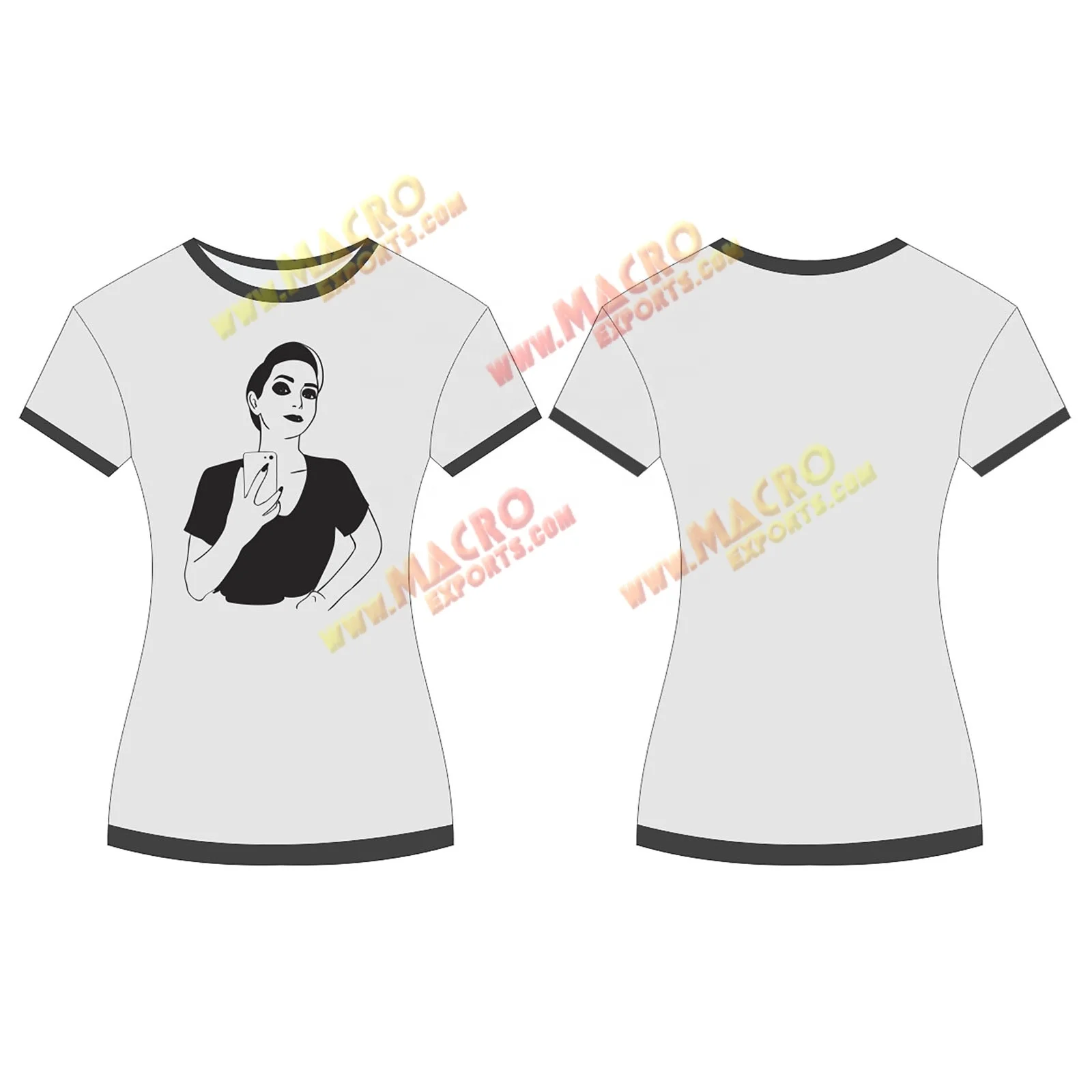 Women Summer Crew Neck Short Sleeve Blouse Solid T Shirt Casual Loose Tunic Tops Jersey Blank OEM Service Adults Plain Knitted