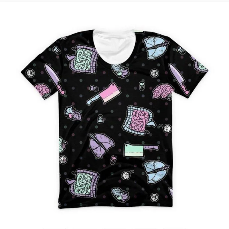 
Custom Anime Kawaii Sweet Short Sleeve College Women Men Unisex 3D All Over Print T-Shirts 