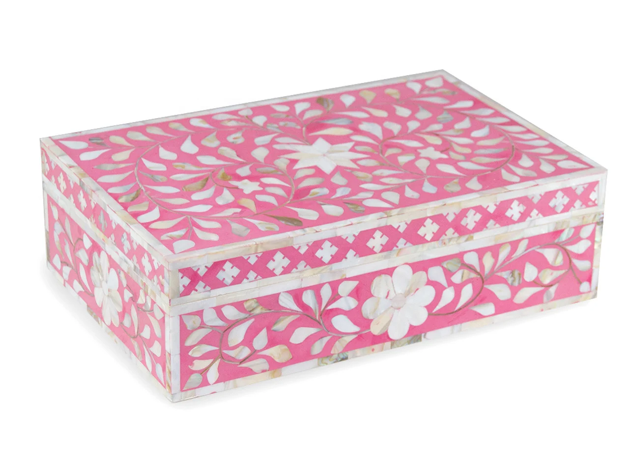 Bone Inlay Jewelry Box Protect Jewelry Box Hot Selling Eco Friendly Bone Inlay Designable Jewelry & Storage Box