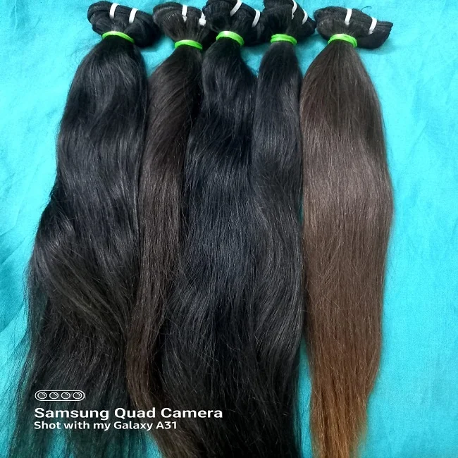 Крупные партии индийские прямые пучки волос производство в Южной Индии!