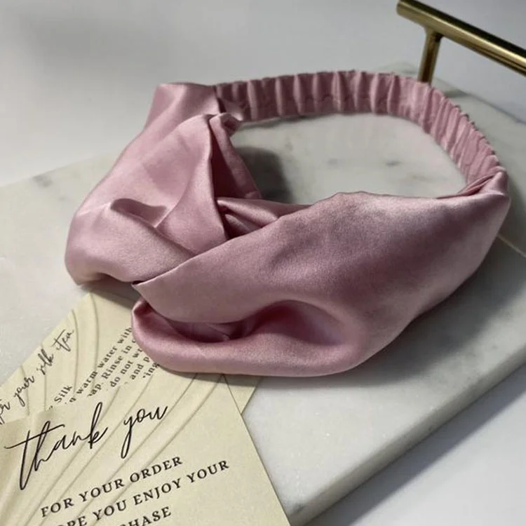 Face wash and makeup hair accessories100% pure mulberry silk elastic bands for hair headbands for girls